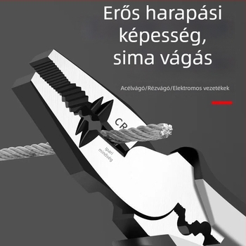 Német stílusú többfunkciós drótvágó fogó diagonális hegyeivel, ipari minőség, erőfeszítés-megtakarító elektromos szerelő fogó (vágási átmérő 4.6 mm)