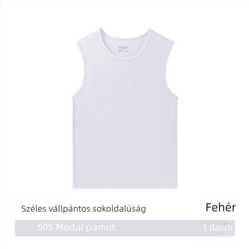 Modal férfi ujjatlan felső – nyár, laza szabás, gyorsan száradó, sportos