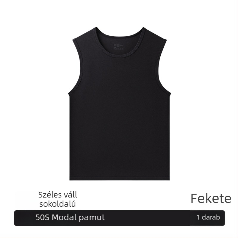 Modal férfi ujjatlan felső – nyár, laza szabás, gyorsan száradó, sportos