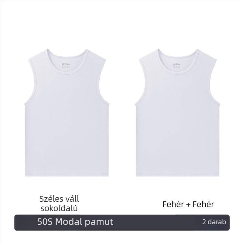 Modal férfi ujjatlan felső – nyár, laza szabás, gyorsan száradó, sportos