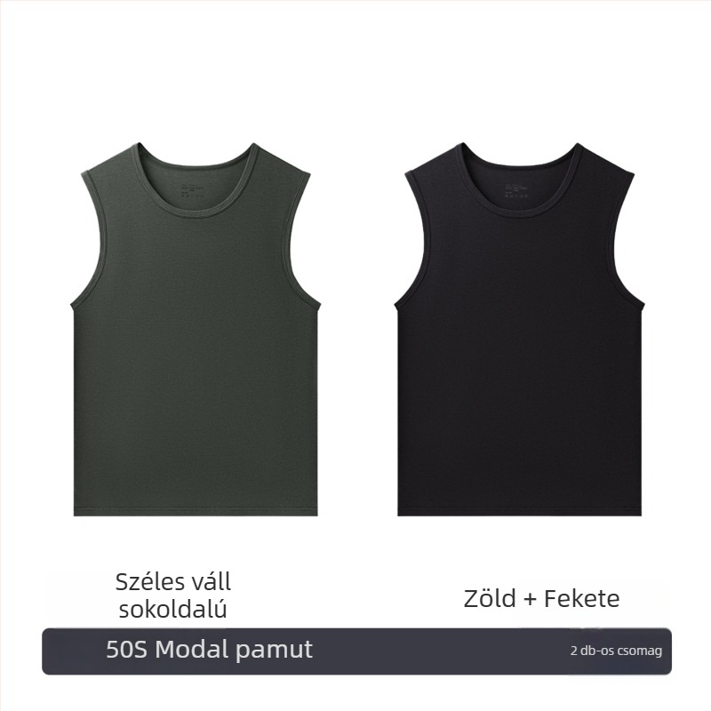 Modal férfi ujjatlan felső – nyár, laza szabás, gyorsan száradó, sportos