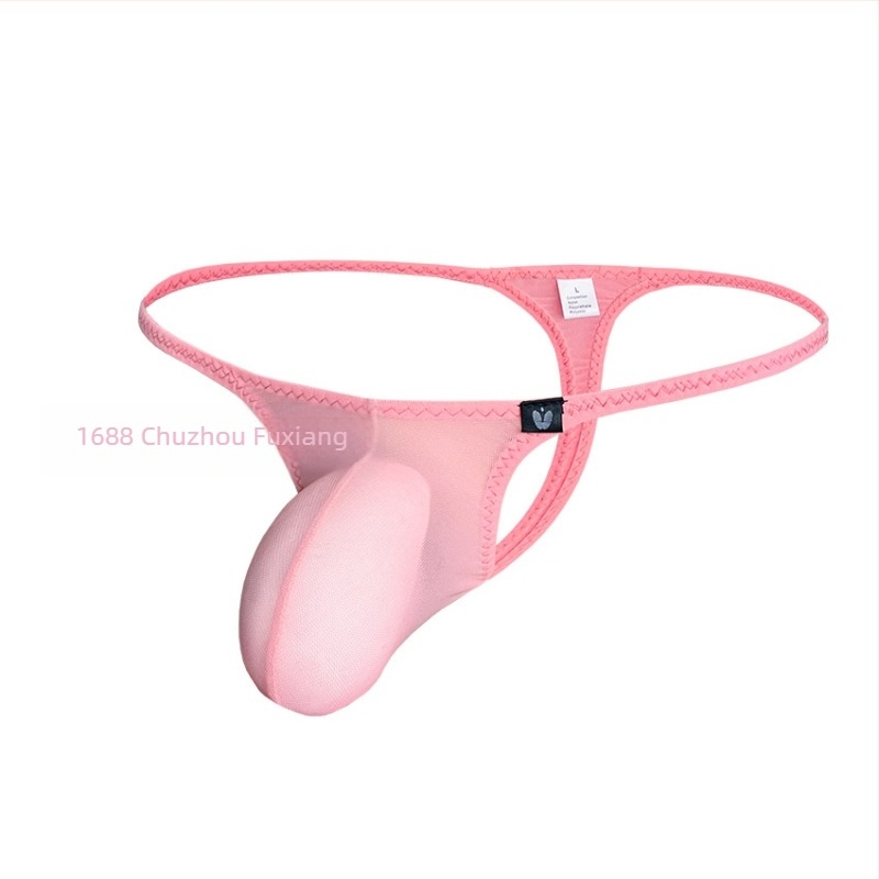 Férfi thong fehérnemű légáteresztő hálós anyagból, 50–70% Spandex, alacsony derék, vékony pántok