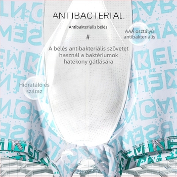 Férfi Ice Silk boxer briefs – lélegző, antibakteriális, hűs érzés, kényelmes; kötött kivitel; fő anyag: nylon; mintázat: szöveg; középmagas derekú
