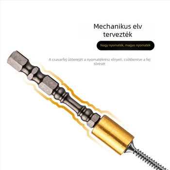 Keresztfejű csavarhúzó bit, S2 ötvözet, mágneses gyűrű, hosszított, elektromos csavarhúzókhoz