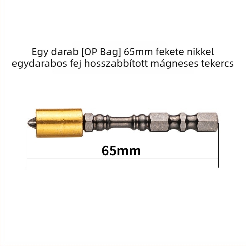 Keresztfejű csavarhúzó bit, S2 ötvözet, mágneses gyűrű, hosszított, elektromos csavarhúzókhoz