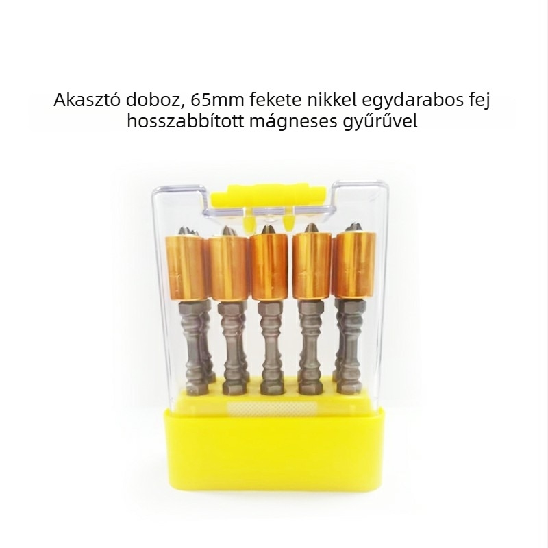 Keresztfejű csavarhúzó bit, S2 ötvözet, mágneses gyűrű, hosszított, elektromos csavarhúzókhoz