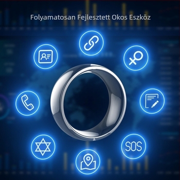 R4 okos gyűrű-óra helymeghatározással és nyomkövetéssel, USB 3.0 interfész, úszásra tervezett vízálló, üzemidő 21+ nap