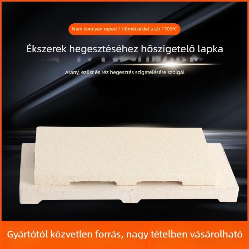 Tooltos tűzálló hegesztő téglák és lemezek arany- és ezüst ékszerekhez — négyszögletes és hexagonális formájú lemezek
