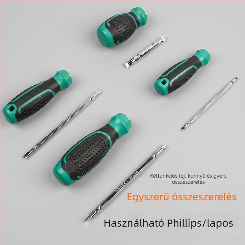 Haowei mágneses és szigetelt kereszthornyú és síkfejű csavarhúzó készlet Cr-V acélból, PP markolattal