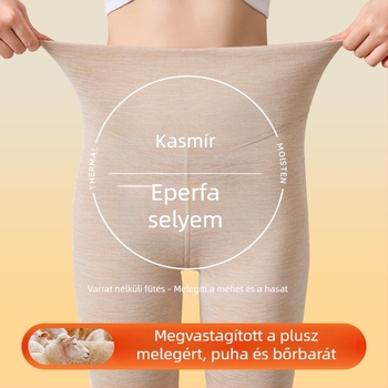 Női magas derekú termosz leggings fleece béléssel, téli viselethez