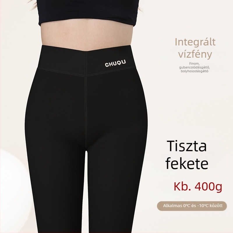 Kis méret, 500 g, fekete áttetsző harisnyanadrág testszínű béléssel téli, fényes és rendkívül vastag