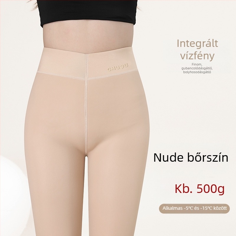 Kis méret, 500 g, fekete áttetsző harisnyanadrág testszínű béléssel téli, fényes és rendkívül vastag