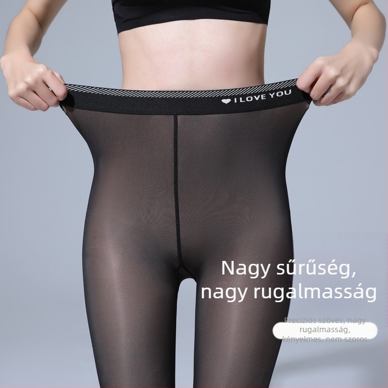 Női téli velúr vastag harisnyák és leggings készlet – egységes dizájn