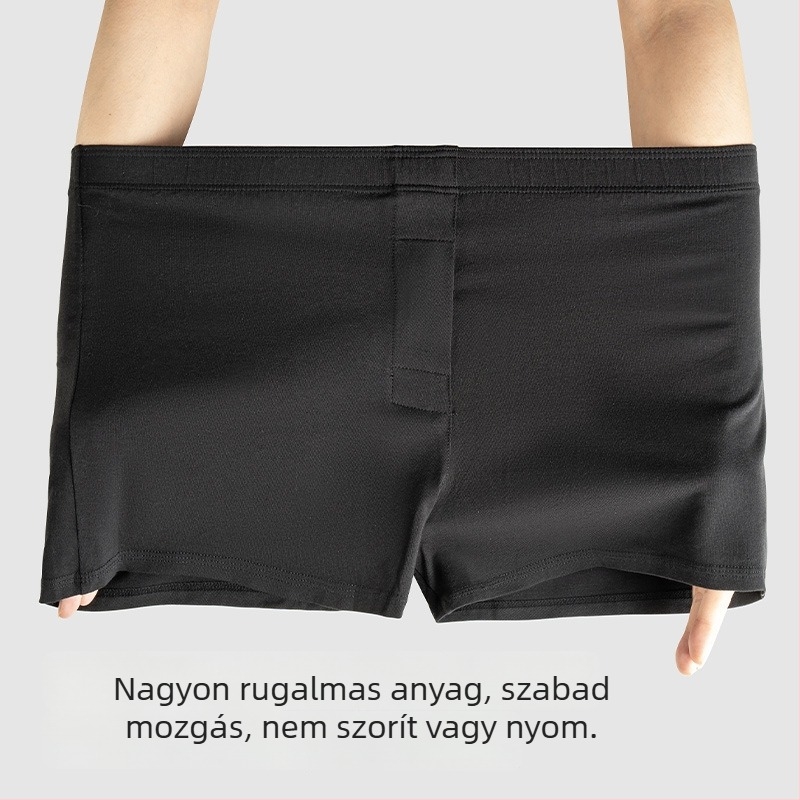 Férfi pamut pizsama nadrág, lazított szabás, középmagas derékrész, kötött anyag, 95% pamut