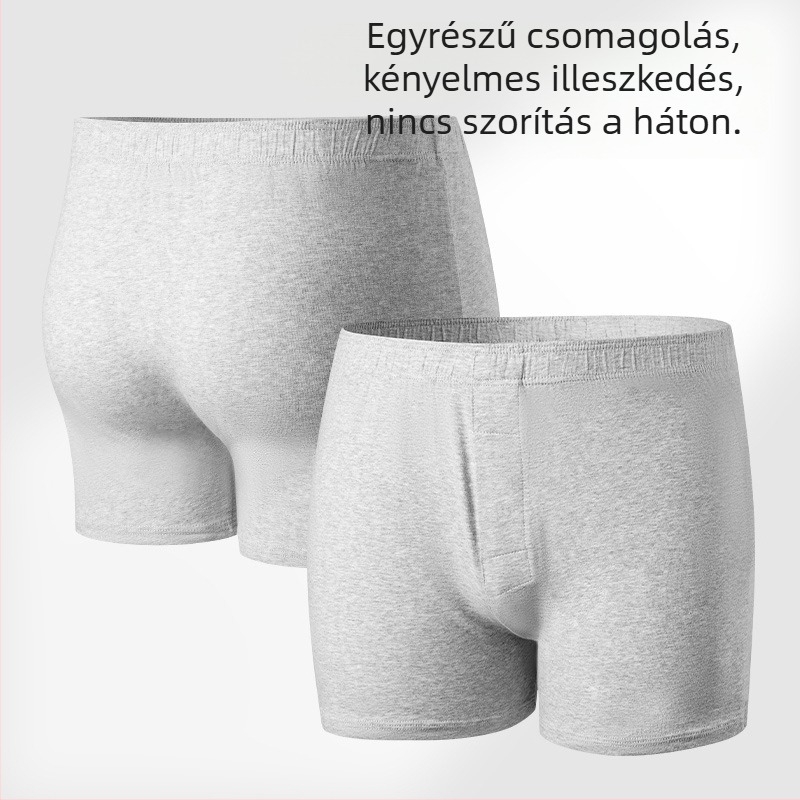 Férfi pamut pizsama nadrág, lazított szabás, középmagas derékrész, kötött anyag, 95% pamut