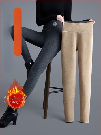 Északkeleti ultra vastag 800 g alpaka gyapjú termosz nadrág, magas derekú, plusz méret, nők számára, őszi-téli fleece béléses leggings