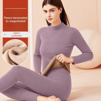 Női melegítő fleece-béléssel, magas galléros felsővel és nadrággal