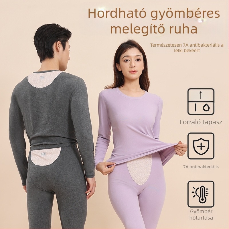 Manzqi 7A Antibakteriális fényérzékeny ginger patch termoszett fleece béléssel, uniszex — őszi felső és alsó