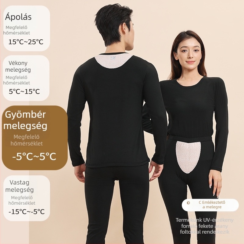 Manzqi 7A Antibakteriális fényérzékeny ginger patch termoszett fleece béléssel, uniszex — őszi felső és alsó