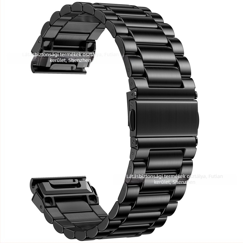 Rozsdamentes acél szíj Garmin Fenix5/6/7/8 47 mm-hez, Fenix8 háromlinkes lánc szíj