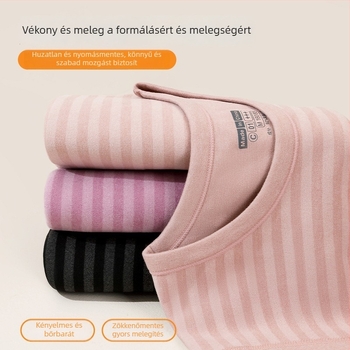 Uniszex téli alsóruha készlet — vast poliészter 201-250 g/m², felső egy rétegű fél magas nyakkal és hosszú ujjúval, nadrág, testformálás és melegen tartás