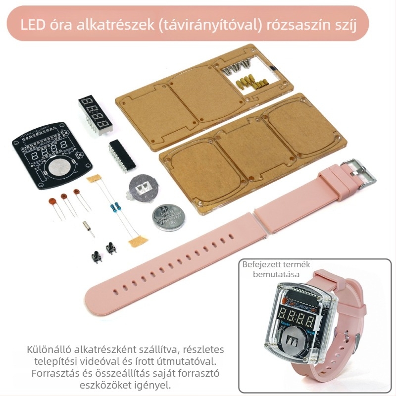 LED óra DIY készlet – mikrokontrolleres óra és áramkörös PCB összeszereléséhez, Core Storm