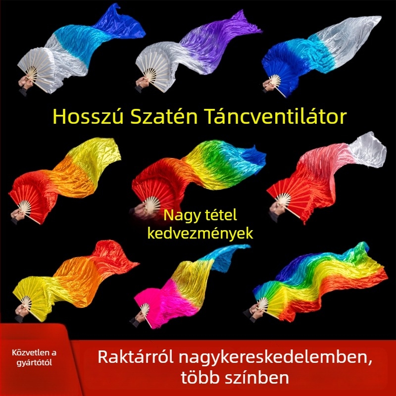 Táncfan négyszögletes tánchoz – gradiens selyem, Márka: a ride, Felnőttek, 2025 tavasz