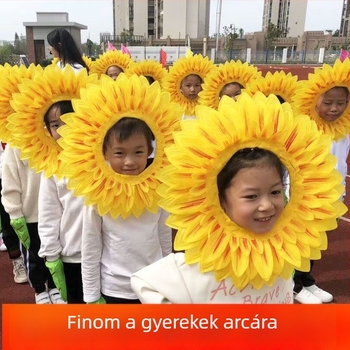 Napraforgó mintázatú fejvédő és arcvédő, nyár 2021 kiadás, raktáron