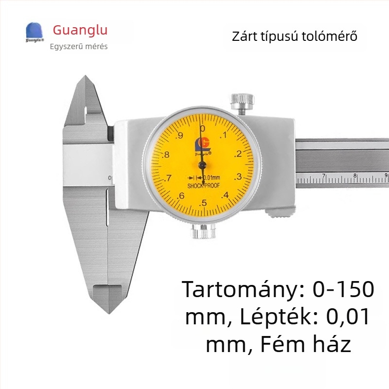 Guilin Guanglu Kétirányú ütésálló dial caliper órával, kiváló precizitás, 0-300mm
