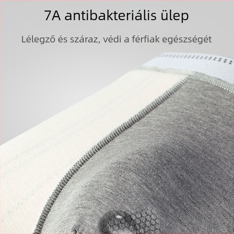 Férfi pamut alsónemű antibakteriális, légáteresztő, gyorsan száradó, csíkos vagy kockás mintával