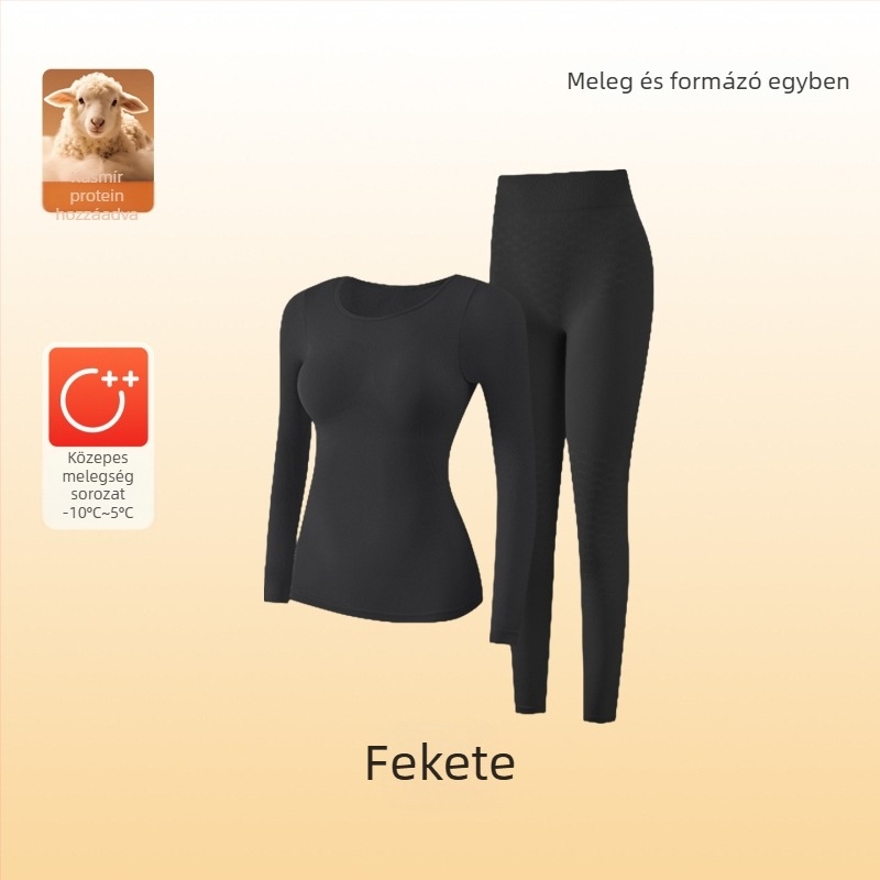 Nylonos termális fehérnemű szett nőknek, felső és nadrág alapréteghez, önmelegítő, testformázó