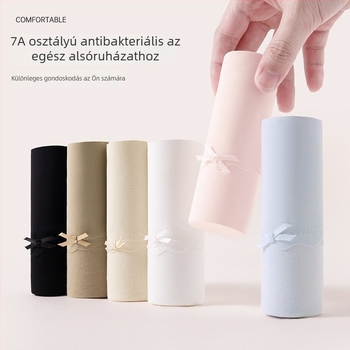 7A antibakteriális női alsónemű magas derekú, 100% pamut, kényelmes, vékony, lélegző, varrat nélküli, plusz méret