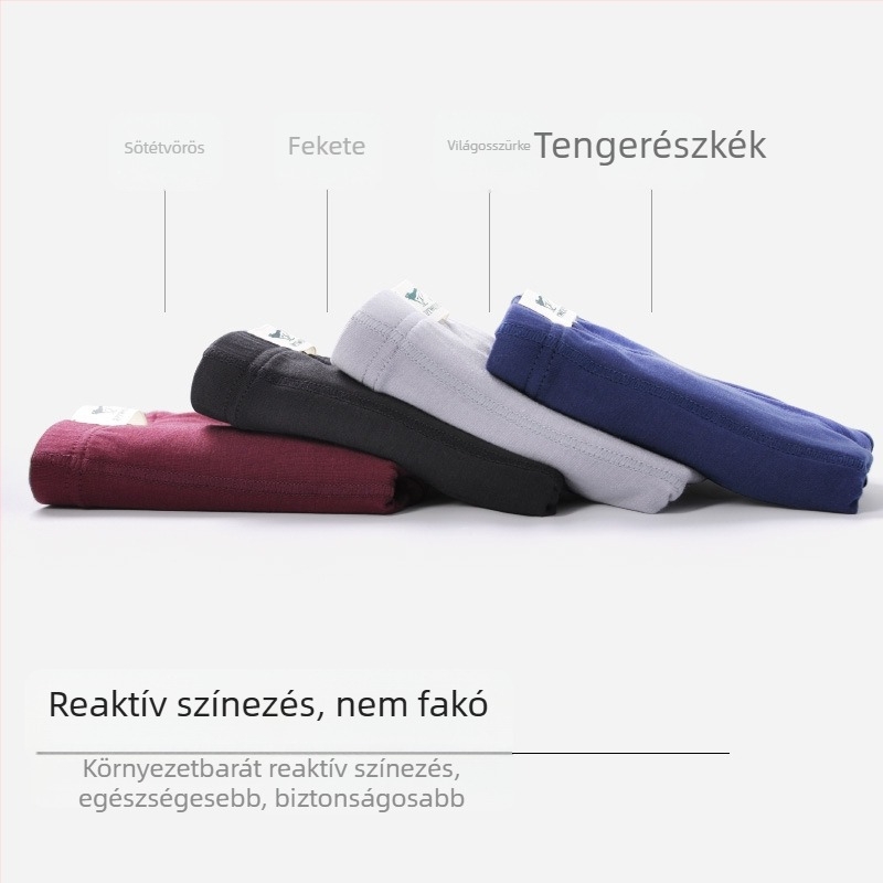 Férfi boxer brief, viszkóz, középmagas derekú, lélegző, kötött anyag, modal bélés a intim zónában