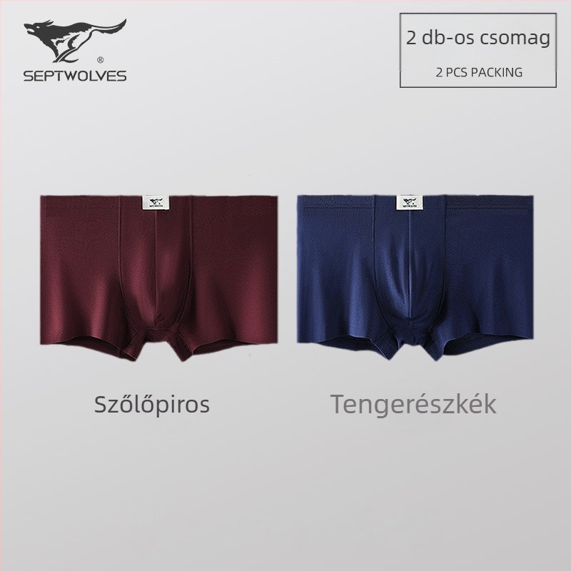 Férfi boxer brief, viszkóz, középmagas derekú, lélegző, kötött anyag, modal bélés a intim zónában