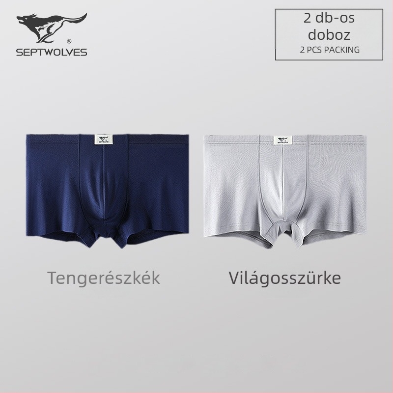 Férfi boxer brief, viszkóz, középmagas derekú, lélegző, kötött anyag, modal bélés a intim zónában