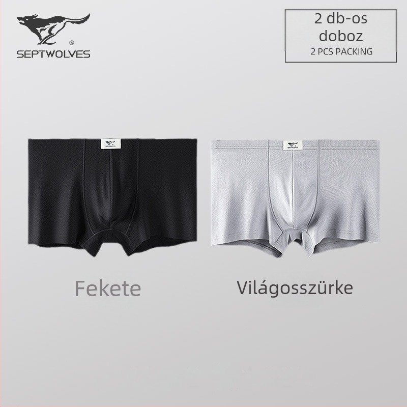 Férfi boxer brief, viszkóz, középmagas derekú, lélegző, kötött anyag, modal bélés a intim zónában