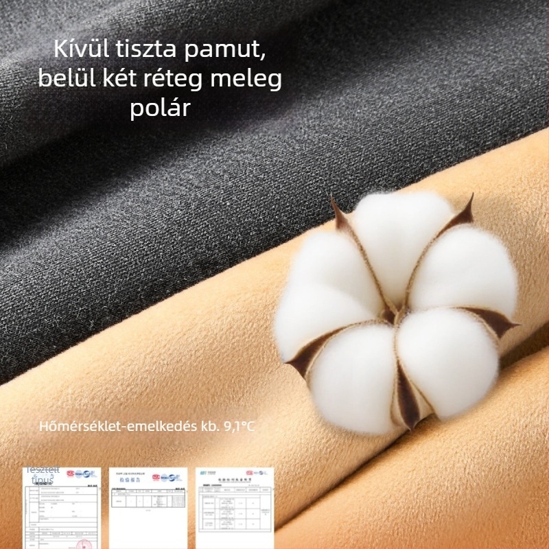 Woodpecker férfi melegítő alsóruha készlet, pamutból, fleeces béléssel, vastag alapréteg őszi–téli viselésre