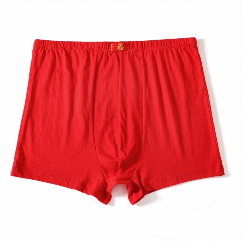 Férfi pamut alsónemű, magas derekú, lélegző, 100% pamut ágyéki bélés, egyszínű mintázat, középkorú és idősebb férfiaknak