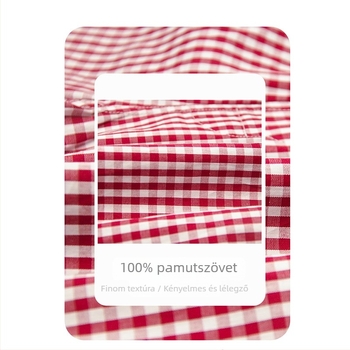 Aobanlu férfi pamut boxer, laza szabású, kockás mintázat, középmagas derekú