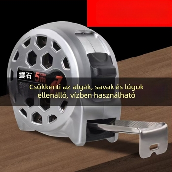 Rozsdamentes acélból készült lézerrel gravírozott mérőszalag, vízálló, korrózióálló, nagy pontosságú, kopásálló kivitel építkezésre és otthoni használatra