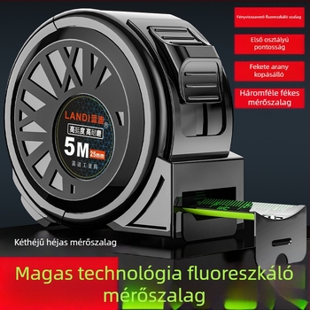 Randy acél mérőszalag fluoreszcens szalaggal, hüvelyk mértékegységek