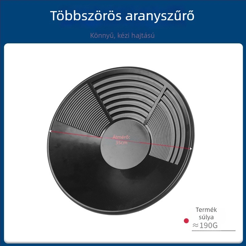 Aranyásó serpenyő - hordozható szita az aranymosáshoz