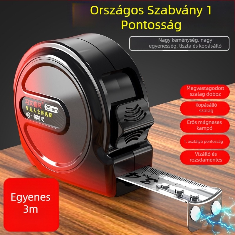 Mágneses Mérőszalag Rozsdamentes Acélból — Ütközésálló, Pontosság, Prémium, Extra vastag
