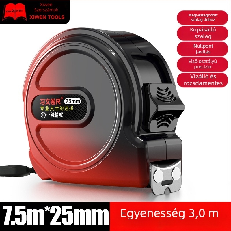 Mágneses Mérőszalag Rozsdamentes Acélból — Ütközésálló, Pontosság, Prémium, Extra vastag