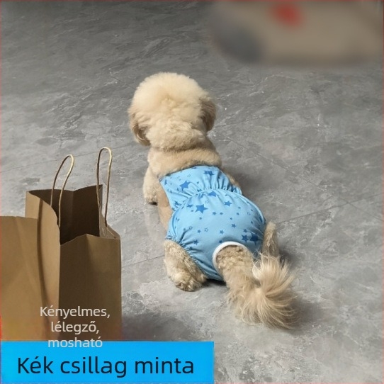 Nőstény kutyáknak fiziológiás nadrág – selymes külső réteg, nyúlszőr bélés, középmagas derekú szabás, fiziológiai funkció