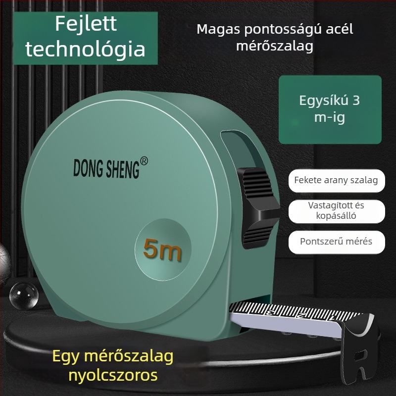 Dongsheng acél mérőszalag – nagy pontosság, zuhanásálló, kopásálló, merev tok