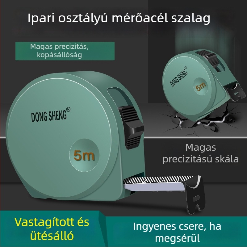 Dongsheng acél mérőszalag – nagy pontosság, zuhanásálló, kopásálló, merev tok