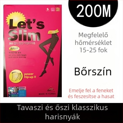 Női alakformáló harisnya, közepes vastagságú, 80% len anyag, egyszínű mintázat