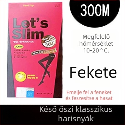 Női alakformáló harisnya, közepes vastagságú, 80% len anyag, egyszínű mintázat