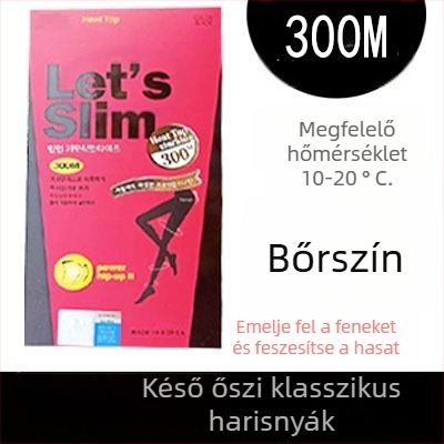 Női alakformáló harisnya, közepes vastagságú, 80% len anyag, egyszínű mintázat
